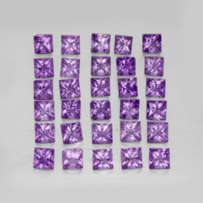 Pedras preciosas de ametista violeta natural de  ct, quadrado, VS