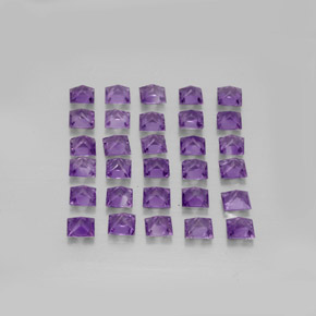 Pedras preciosas de ametista violeta natural de  ct, quadrado, VS