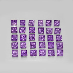 Pedras preciosas de ametista violeta natural de  ct, quadrado, VS