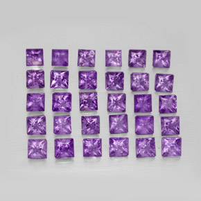 Pedras preciosas de ametista violeta natural de  ct, quadrado, VS