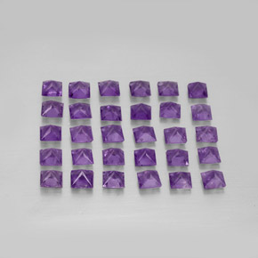 Pedras preciosas de ametista violeta natural de  ct, quadrado, VS