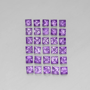 Pedras preciosas de ametista violeta natural de  ct, quadrado, VS
