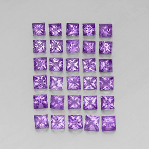 Pedras preciosas de ametista violeta natural de  ct, quadrado, VS