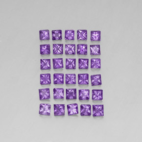 Pedras preciosas de ametista violeta natural de  ct, quadrado, VS