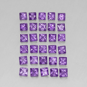 Pedras preciosas de ametista violeta natural de  ct, quadrado, VS
