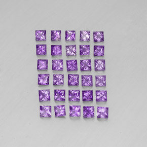 Pedras preciosas de ametista violeta natural de  ct, quadrado, VS