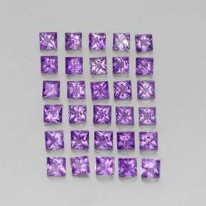 Pedras preciosas de ametista violeta natural de  ct, quadrado, VS
