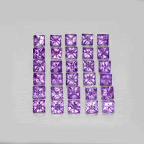 Pedras preciosas de ametista violeta natural de  ct, quadrado, VS