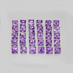 Pedras preciosas de ametista violeta natural de  ct, quadrado, VS