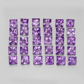 Pedras preciosas de ametista violeta natural de  ct, quadrado, VS