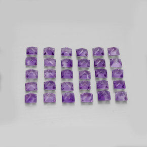 Pedras preciosas de ametista violeta natural de  ct, quadrado, VS