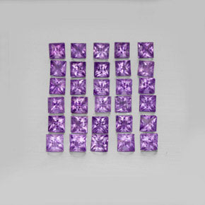 Pedras preciosas de ametista violeta natural de  ct, quadrado, VS