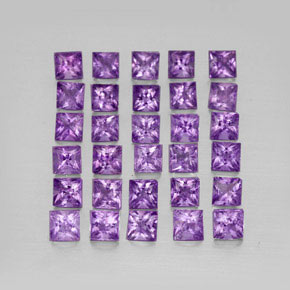 Pedras preciosas de ametista violeta natural de  ct, quadrado, VS