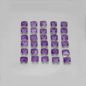 Pedras preciosas de ametista violeta natural de  ct, quadrado, VS