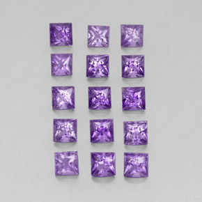 Pedras preciosas de ametista violeta natural de  ct, quadrado, VS