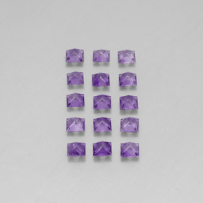 Pedras preciosas de ametista violeta natural de  ct, quadrado, VS