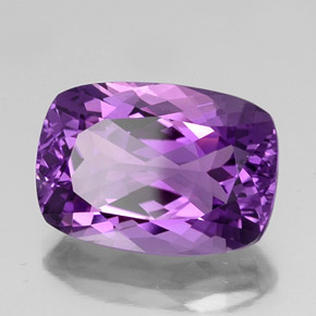 Ametista violeta natural 13,68ct, almofada cortada, VVS-VS