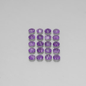 Pedras preciosas de ametista violeta natural de  ct, corte redondo, VS