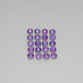 Pedras preciosas de ametista violeta natural de  ct, corte redondo, VS