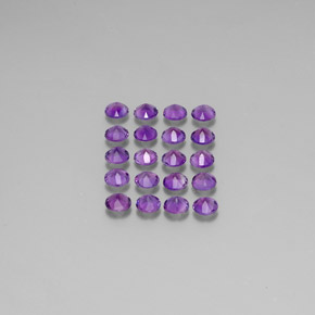 Pedras preciosas de ametista violeta natural de  ct, corte redondo, VS