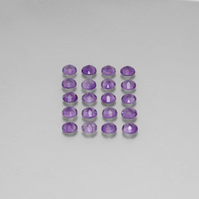 Pedras preciosas de ametista violeta natural de  ct, corte redondo, VS