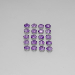 Pedras preciosas de ametista violeta natural de  ct, corte redondo, VS