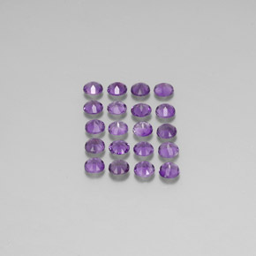 Pedras preciosas de ametista violeta natural de  ct, corte redondo, VS