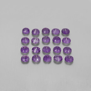 Pedras preciosas de ametista violeta natural de  ct, corte redondo, VS
