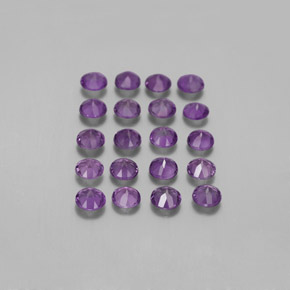 Pedras preciosas de ametista violeta natural de  ct, corte redondo, VS