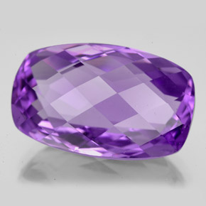 Ametista violeta natural 18,21ct, almofada cortada, VVS-VS