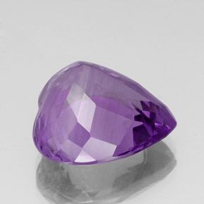 Ametista violeta natural 20,85ct, formato de coração, VVS-VS