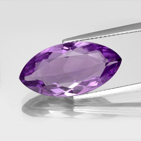 Ametista violeta natural 7,33ct, marquise, VVS-VS
