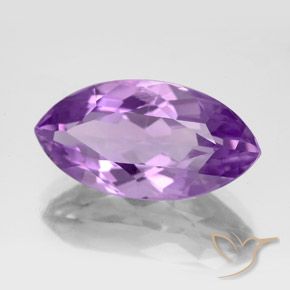 Ametista Violeta Púrpura Médio Natural 7.04ct, Marquesa, VVS-VS