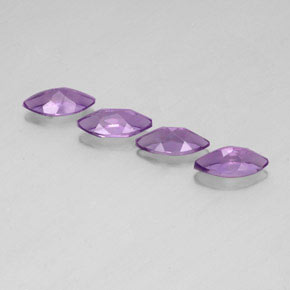 Pedras preciosas de ametista violeta natural de 3,83 ct, marquise, VS