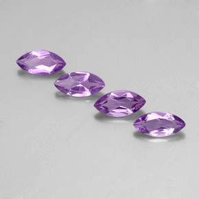 Pedras preciosas de ametista violeta natural de 3,68 ct, marquise, VS