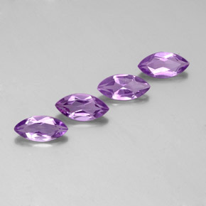 Pedras preciosas de ametista violeta natural de 3,68 ct, marquise, VS