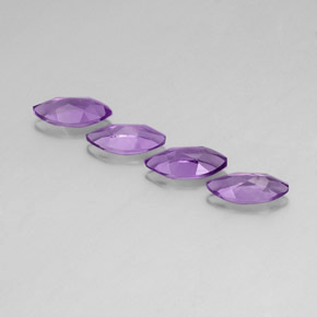 Pedras preciosas de ametista violeta natural de 3,68 ct, marquise, VS