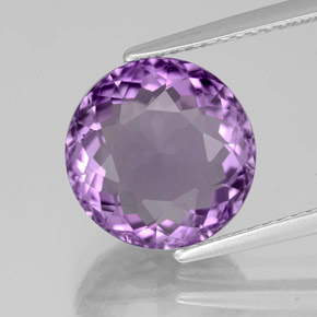 Ametista violeta natural 5,13ct, corte redondo, VS