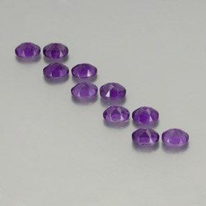 Pedras preciosas de Ametista Violeta Intenso natural de 3.52 ct, Corte Oval, VS