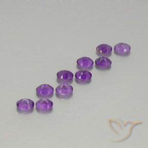 Pedras preciosas de Ametista Violeta Intenso natural de 3.67 ct, oval, VS