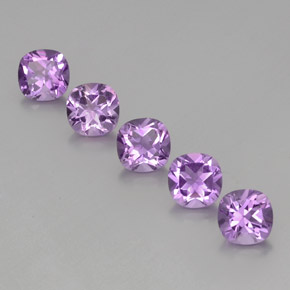 Pedras preciosas de ametista violeta natural de  ct, almofada cortada, VS