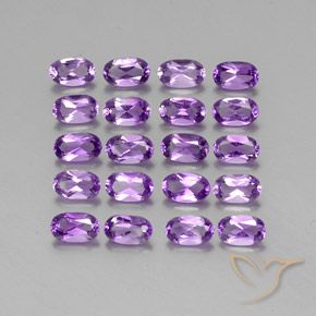 Pedras preciosas de Ametista Violeta Vívido natural de 4.31 ct, oval, VVS-VS
