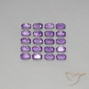 Pedras preciosas de Ametista Violeta Vívido natural de 4.31 ct, oval, VVS-VS