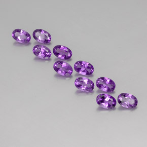 Pedras preciosas de Ametista Rosa Vivo Violeta natural de 4.08 ct, Corte Oval, VVS-VS