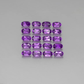 Pedras preciosas de Ametista Violeta Vívido natural de 4.65 ct, Corte Oval, VVS-VS