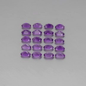 Pedras preciosas de Ametista Violeta Vívido natural de 4.65 ct, Corte Oval, VVS-VS