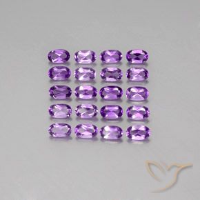 Pedras preciosas de ametista violeta arroxeado natural de 4,38 ct, corte oval, VVS-VS