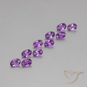 3.90ctw Natural Violeta Púrpura Profundo Ametista, oval, VVS-VS
