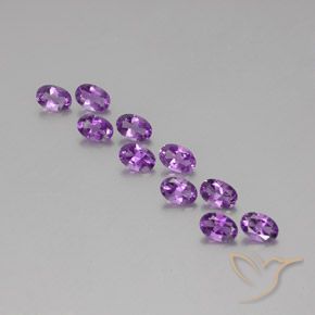 Pedras preciosas de Ametista Violeta Púrpura Profundo natural de 3.90 ct, oval, VVS-VS