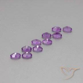 Pedras preciosas de Ametista Violeta Púrpura Profundo natural de 3.90 ct, oval, VVS-VS
